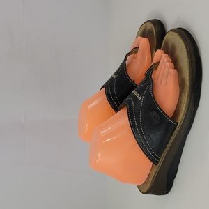 Vintage Dr. Martens Black Leather Flipflop Thong Sandals